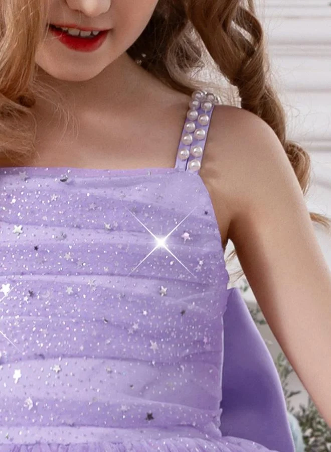 تايك تو فستان طويل بناتي مزين وتفاصيل فيونكة